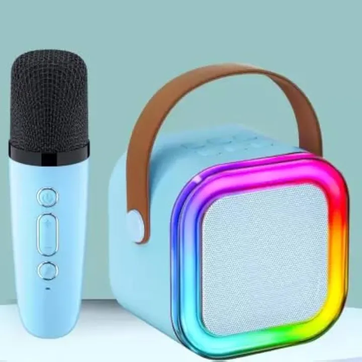 Portable Karaoke Speaker Kits Bluetooth Speaker With Wireless Microphone Household Mini KTV Machine For Camping Outdoor Activity