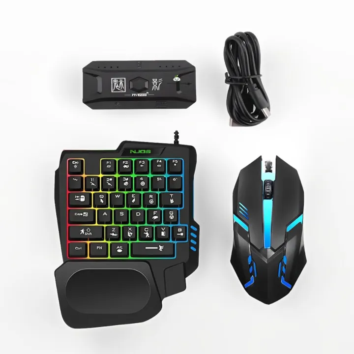 New 3 in 1 Bluetooth Gaming Keyboard Mouse Converter Combo Support For Android & IOS PC PUBG Mobile Game Accessories
