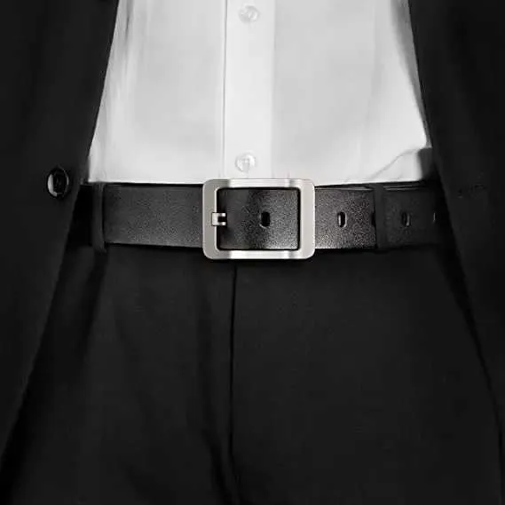 Long Lasting Black Artificial Leather Belt For Men - Belt